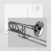 Carte Postale Trombone (Devant / Derrière)