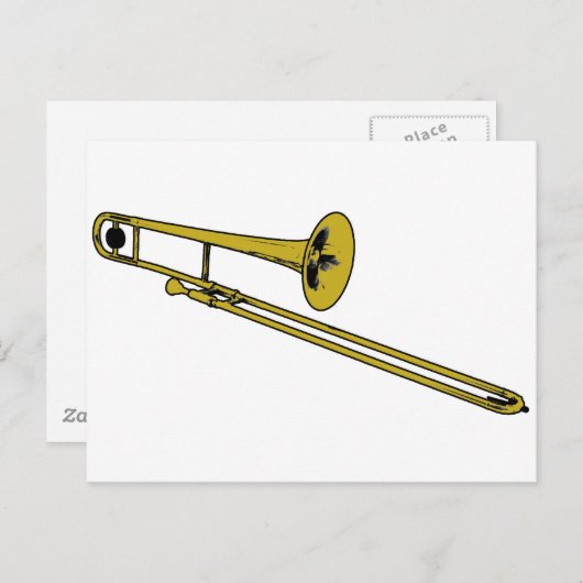 Carte Postale Trombone (Devant / Derrière)