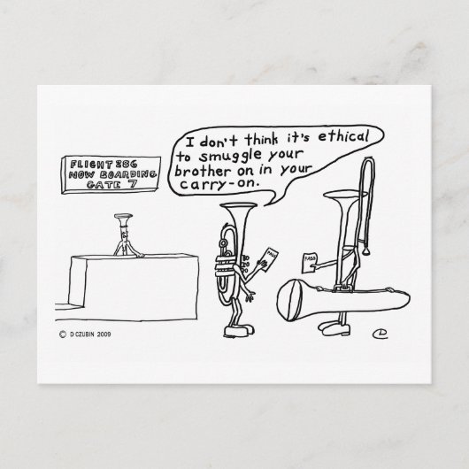 Carte Postale Trombone (Devant)