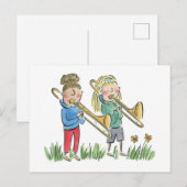 Carte Postale Trombone (Devant / Derrière)