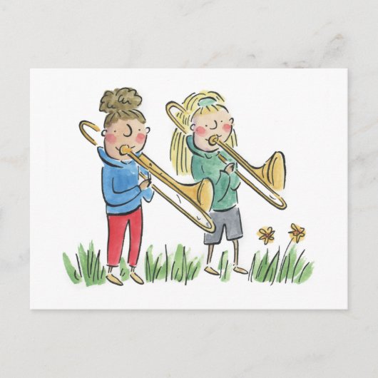 Carte Postale Trombone (Devant)