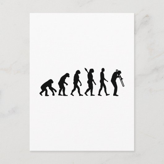 Carte Postale Trombone de l'évolution (Devant)