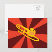 Carte Postale Trombone faisant rage (Devant / Derrière)
