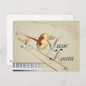 Carte Postale Trombone Music Room (Devant / Derrière)