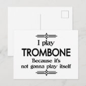 Carte Postale Trombone - Se joue Funny Deco Musique (Devant / Derrière)
