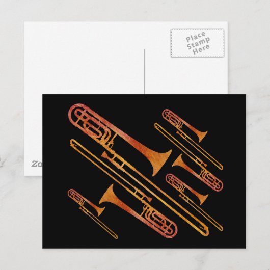 Carte Postale Trombones de taille (Devant / Derrière)