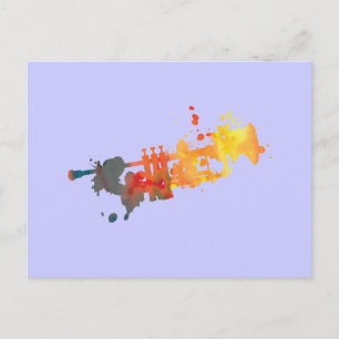 Carte Postale Trompette de peinture