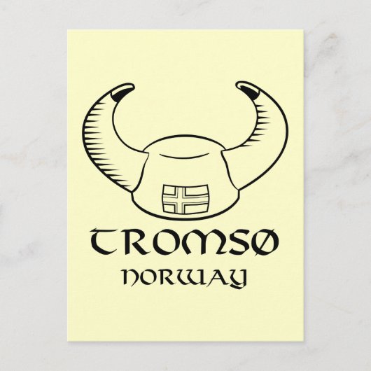 Carte Postale Tromso Norvège Viking Casquette (Devant)