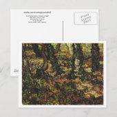 Carte Postale Troncs d'arbres au lierre, Van Gogh Beaux-Arts (Devant / Derrière)