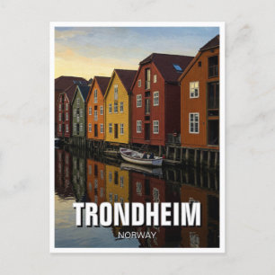 Carte Postale Trondheim Bakklandet Norvège Travel