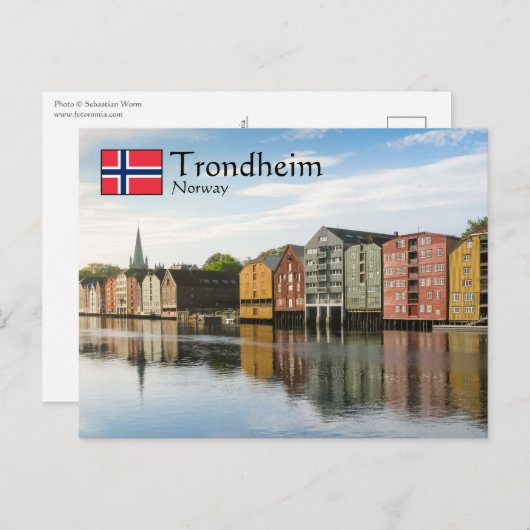 Carte Postale Trondheim Norvège (Devant / Derrière)