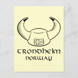 Carte Postale Trondheim Norvège Casquette viking