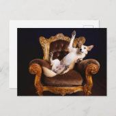 Carte Postale Trône de chien AI (Devant / Derrière)