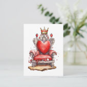 Carte Postale Trône de la Reine des Coeurs (Debout devant)
