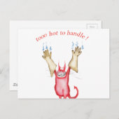 Carte Postale trop chaud à manipuler, tony fernandes (Devant / Derrière)