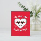 Carte Postale Trop Cool pour la Saint Valentin Anti Celebration (Debout devant)