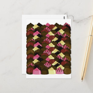 Carte Postale Trop de chocolat n'est jamais assez - Bonbons de l