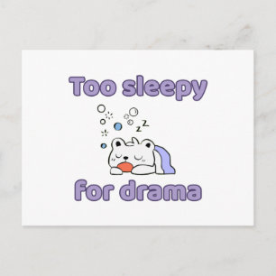Carte Postale Trop Endormi Pour Le Drame Mignon Ours Kawaii