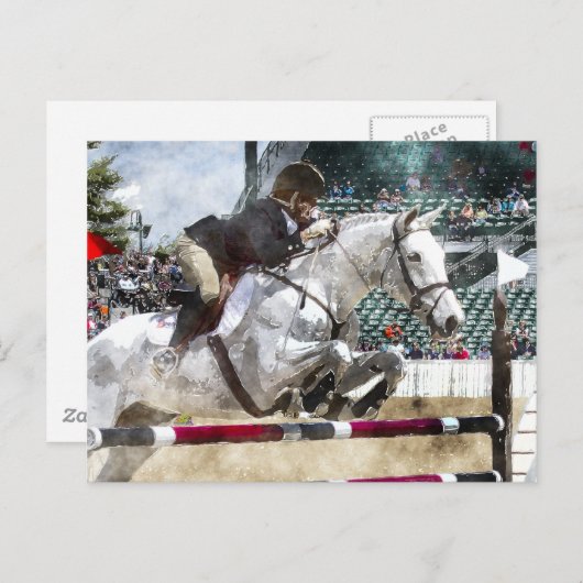 Carte Postale Trop facile Hunter Jumper Show Jumper (Devant / Derrière)