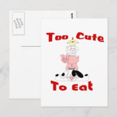Carte Postale trop mignon pour manger (Devant / Derrière)
