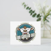 Carte Postale Trop mignon pour manger de la vache (Debout devant)