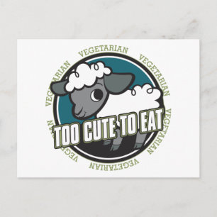 Carte Postale Trop mignon pour manger du mouton