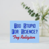 Carte Postale Trop Stupide Pour La Science (Debout devant)
