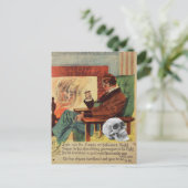 Carte Postale Trophée Crâne Esprit Fantôme Cheminée (Debout devant)