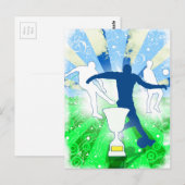 Carte Postale Trophée de football (Devant / Derrière)