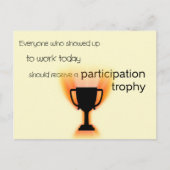 Carte Postale Trophée de participation (Devant)
