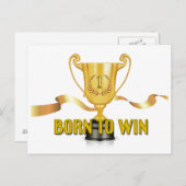 Carte Postale Trophée Née Pour Gagner (Devant / Derrière)