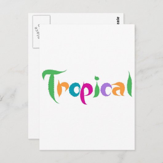 Carte Postale Tropical (Devant / Derrière)