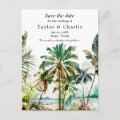 Carte Postale Tropical Beach Destination Mariage Enregistrer La  (Devant)