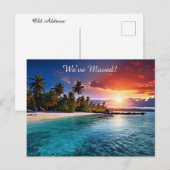 Carte Postale Tropical Beach Destination Nouvelle adresse (Devant / Derrière)