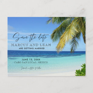Carte Postale Tropical Beach Destination Wedding Enregistrer la 