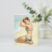 Carte Postale Tropical Beach Pin Up (Debout devant)