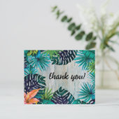 Carte Postale Tropical Beach Vibes Jungle Monstera Feuilles Merc (Debout devant)