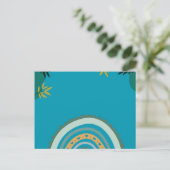 Carte Postale Tropical blue teal (Debout devant)
