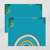 Carte Postale Tropical blue teal (Devant / Derrière)