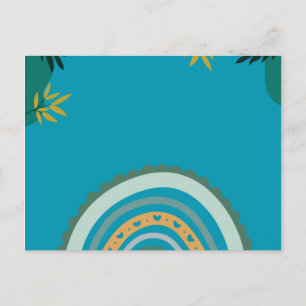 Carte Postale Tropical blue teal
