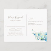 Carte postale Tropical Botanical RSVP avec choix d (Dos)