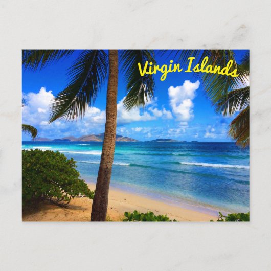 Carte Postale Tropical Caribbean British Virgin Islands Beach (Devant)