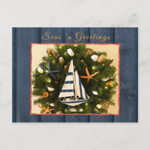 Carte Postale Tropical Coastal Seas 'n Greetings Noël