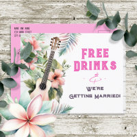 Tropical Free Drinks Funny Wedding Enregistrer la 