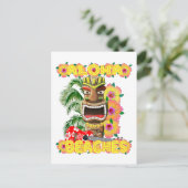 Carte Postale Tropical Funny Plages Aloha Hawaiian Tiki (Debout devant)