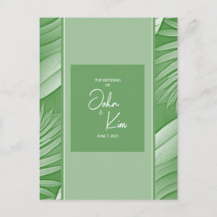 Carte postale Tropical Green Theme Faire-part de m