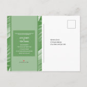 Carte postale Tropical Green Theme Faire-part de m (Dos)