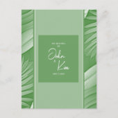 Carte postale Tropical Green Theme Faire-part de m (Devant)