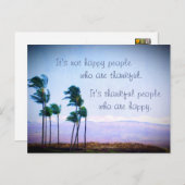 Carte Postale Tropical Hawaii Palm Trees Gens Remerciants Citati (Devant / Derrière)