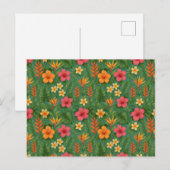 Carte Postale Tropical/Hawaii patterned floral (Devant / Derrière)